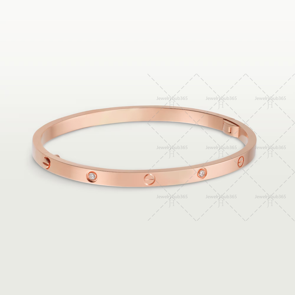 LOVE BRACELET 6D, Small, [Gold/White/Rose]