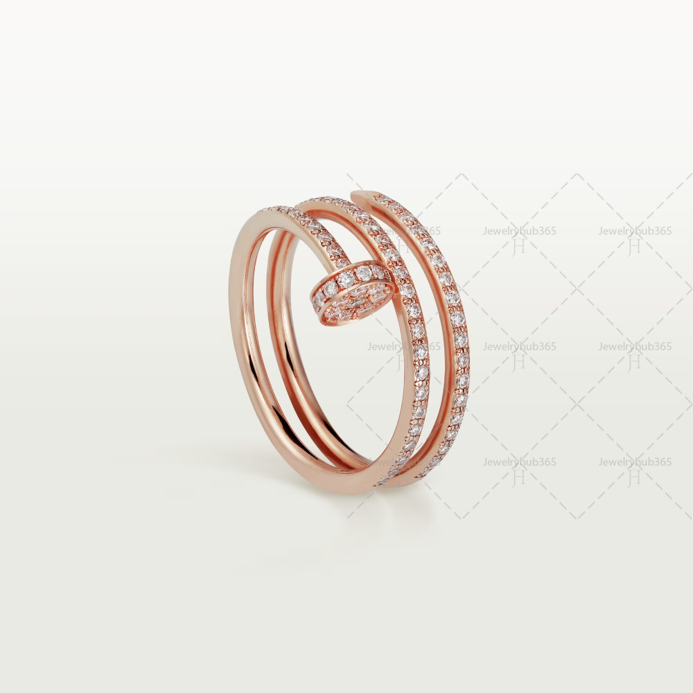 JUSTE UN CLOU RING, 77D, 2RDS, [Gold/White/Rose]