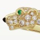 PANTHERE DE paved at head bracelet Diamond Onyx Emerald Yellow gold