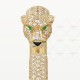 PANTHERE DE paved at head-tail bracelet Diamond Onyx Emerald Yellow gold