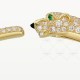 PANTHERE DE paved at head-tail bracelet Diamond Onyx Emerald Yellow gold