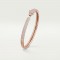 PANTHERE DE paved at head-tail bracelet Diamond Onyx Emerald Rose gold