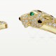 PANTHERE DE W8.33mm bracelet 255-Diamond Onyx Emerald Yellow gold