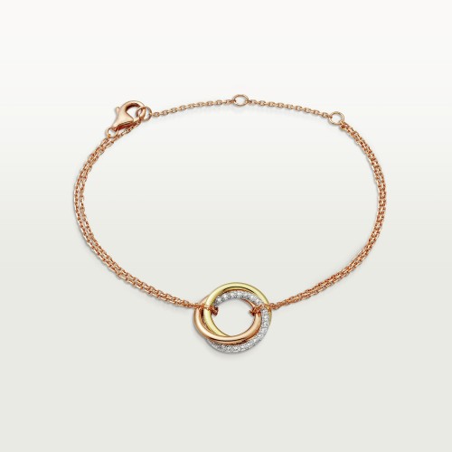 TRINITY bracelet 27-Diamond Yellow/White/Rose gold