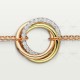 TRINITY bracelet 27-Diamond Yellow/White/Rose gold