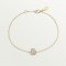 TRINITY D8.7mm bracelet 1-Diamond Yellow/White/Rose gold