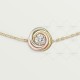 TRINITY D8.7mm bracelet 1-Diamond Yellow/White/Rose gold