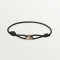 TRINITY Black cord bracelet small model Yellow/White/Rose gold