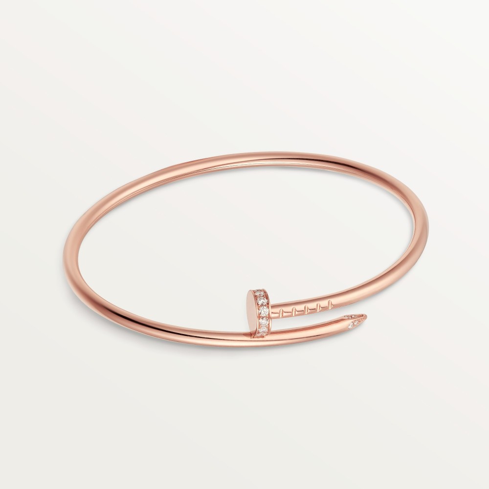 JUSTE UN CLOU W2.5mm bracelet small model 20-Diamond Rose gold