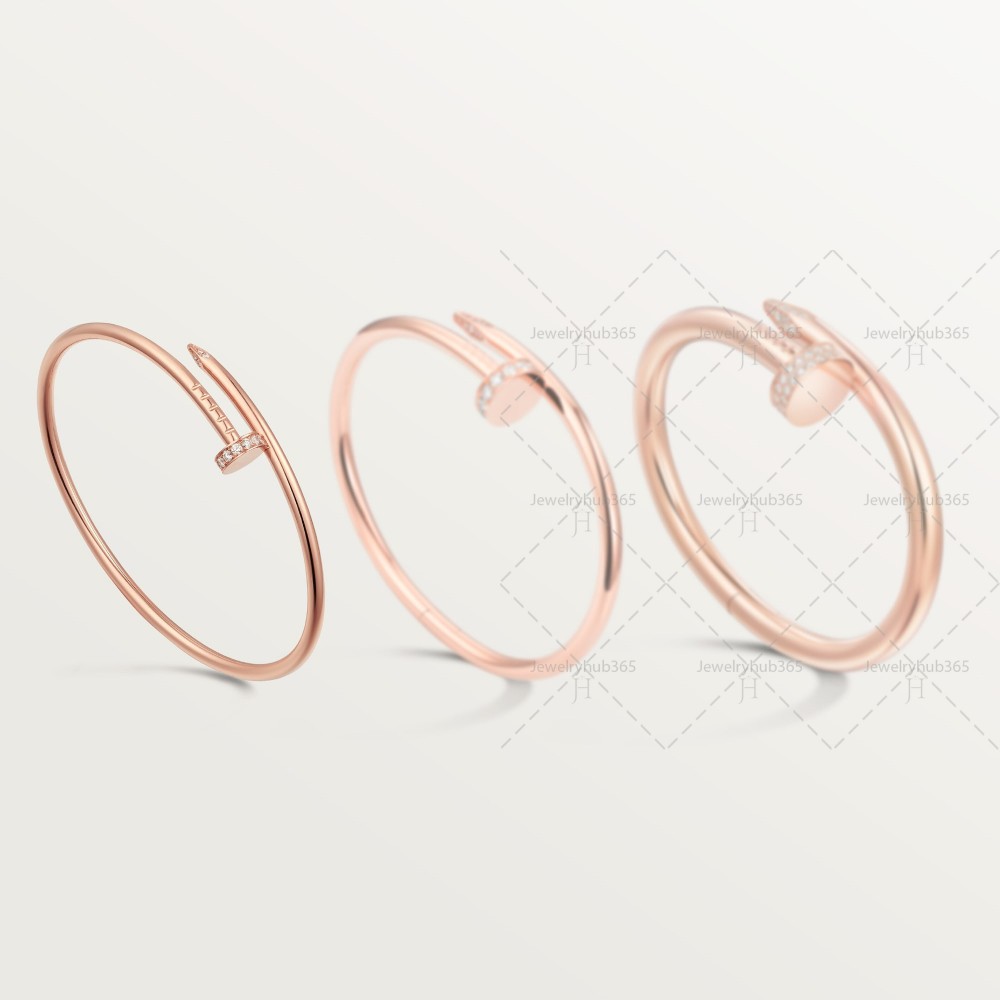 JUSTE UN CLOU W2.5mm bracelet small model 20-Diamond Rose gold