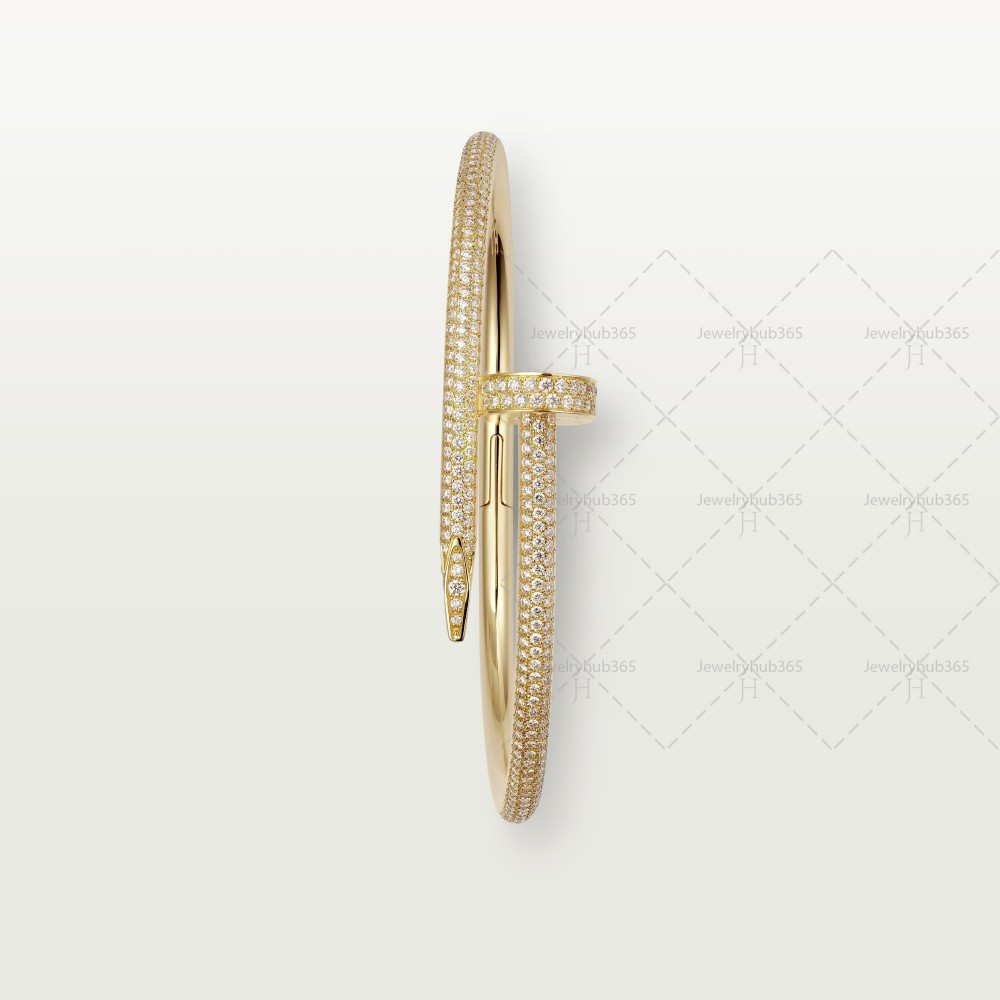 JUSTE UN CLOU W3.5mm bracelet 374-Diamond Yellow gold