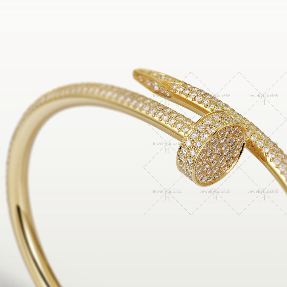 JUSTE UN CLOU W3.5mm bracelet 374-Diamond Yellow gold