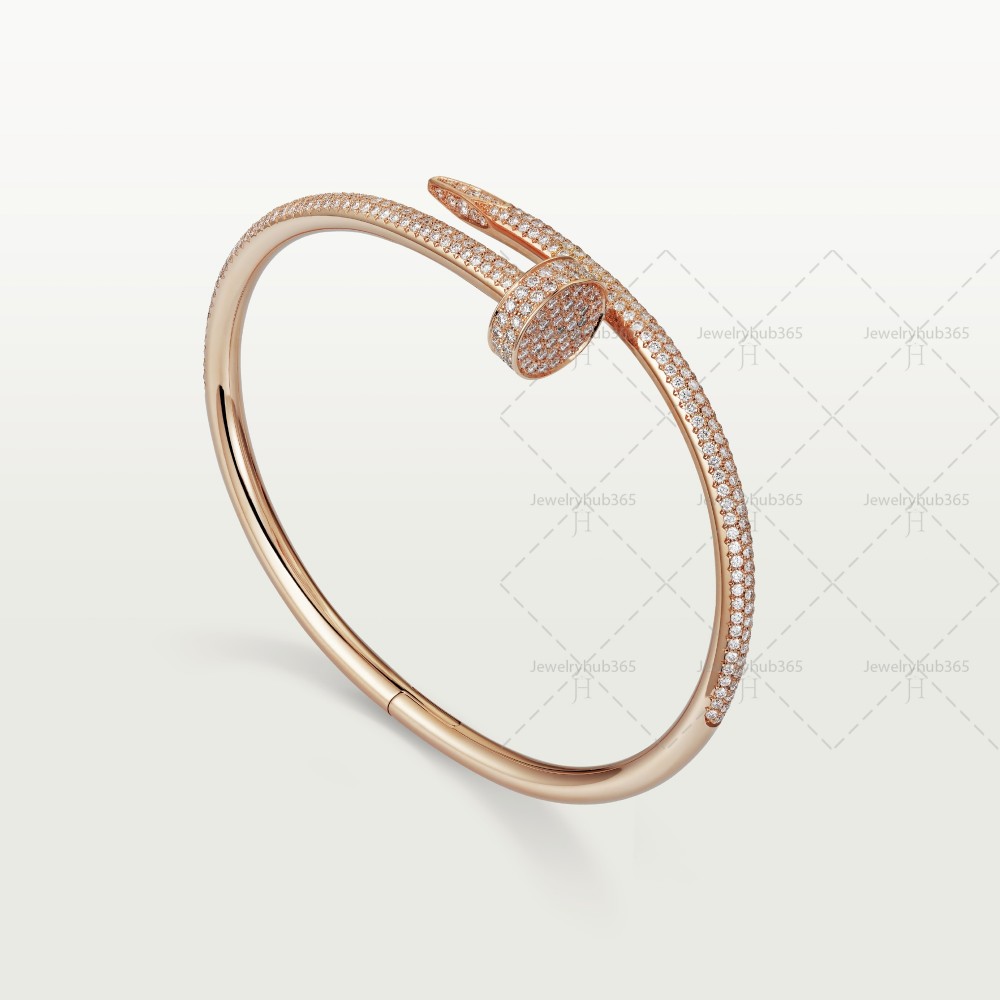 JUSTE UN CLOU W3.5mm bracelet 374-Diamond Rose gold