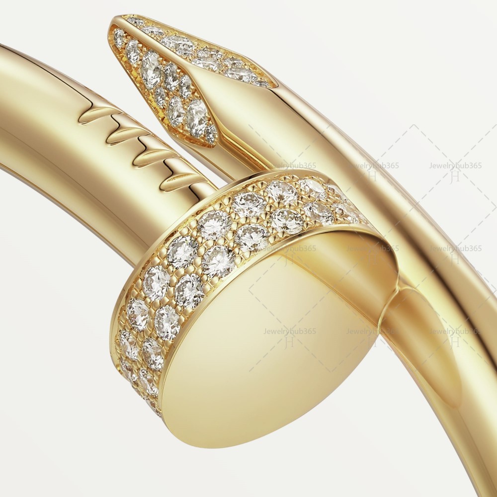 JUSTE UN CLOU bracelet medium model 76-Diamond Yellow gold