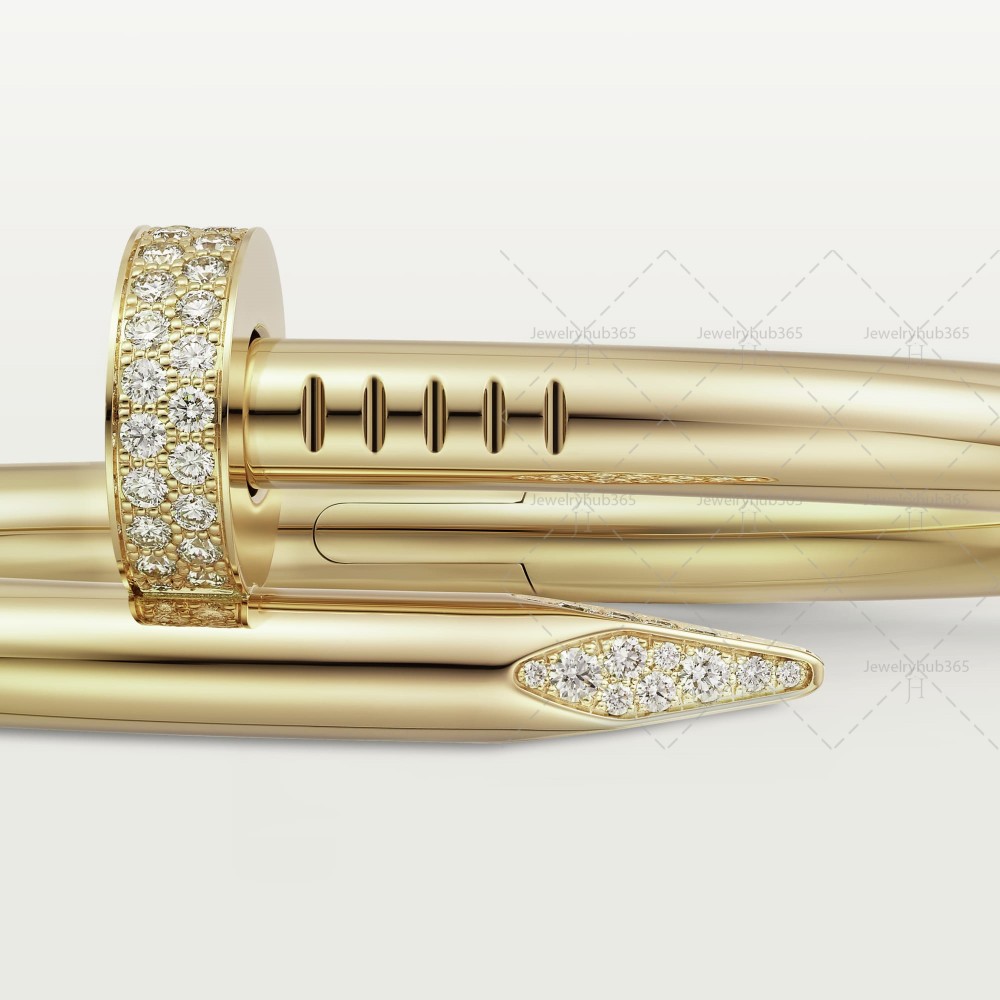 JUSTE UN CLOU bracelet medium model 76-Diamond Yellow gold