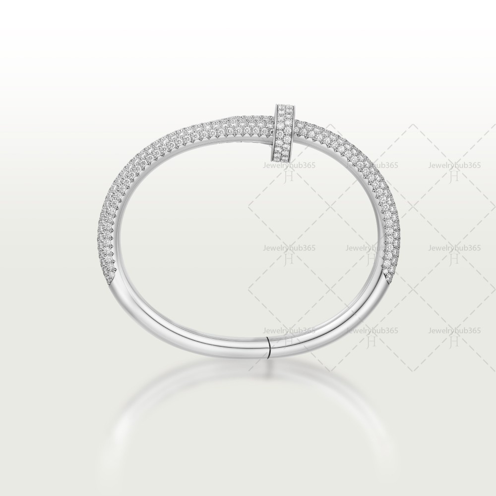 JUSTE UN CLOU bracelet medium model 76-Diamond Rose gold