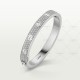 LOVE diamond-paved W6.7mm bracelet 216-Diamond White gold