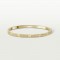 LOVE diamond-paved W3.65mm bracelet small model 177-Diamond Yellow gold