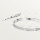 LOVE diamond-paved W3.65mm bracelet small model 177-Diamond White gold