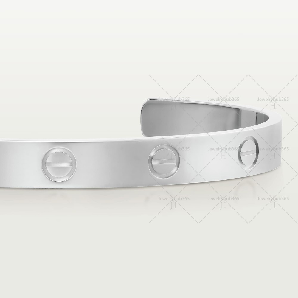 LOVE C Type W6.2mm bracelet White gold