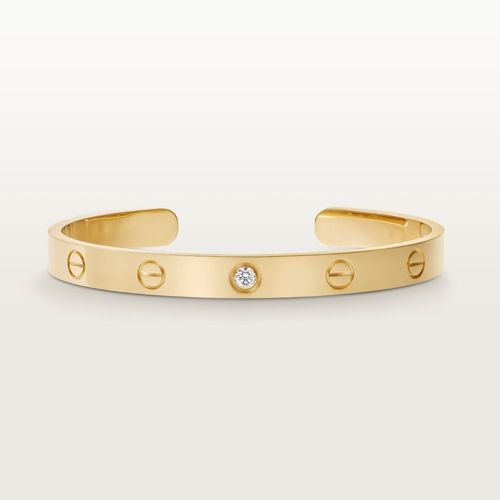 LOVE C Type W6.1mm bracelet 1-Diamond Yellow gold