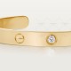 LOVE C Type W6.1mm bracelet 1-Diamond Yellow gold