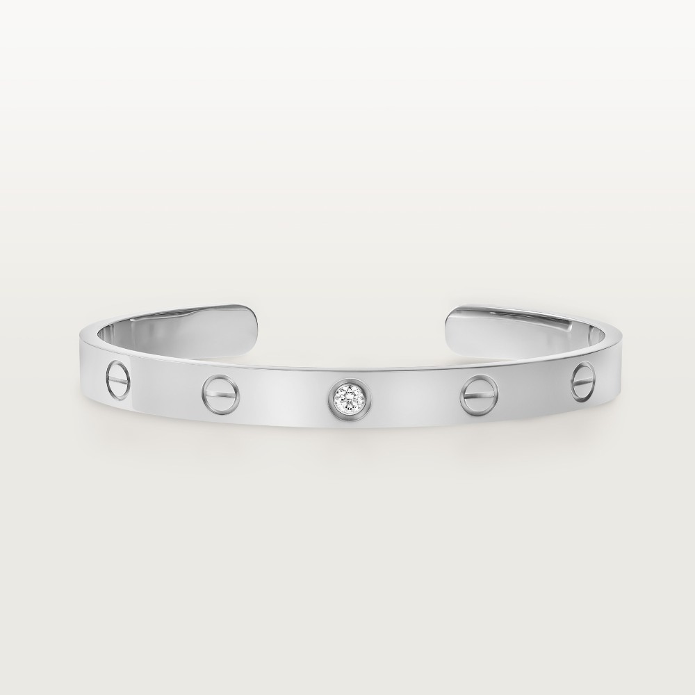 LOVE C Type W6.1mm bracelet 1-Diamond White gold