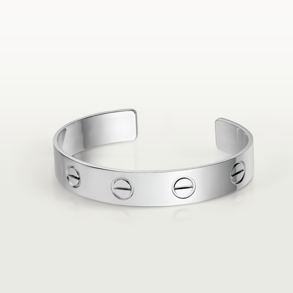 LOVE C Type W9mm bracelet White gold