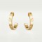 LOVE W2.65mm earrings Yellow gold