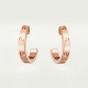 LOVE W2.65mm earrings Rose gold