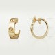 LOVE W5.7mm earrings Yellow gold