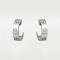 LOVE W5.7mm earrings 1-Diamond White gold