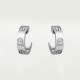 LOVE W5.7mm earrings 1-Diamond White gold