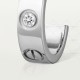 LOVE W5.7mm earrings 1-Diamond White gold