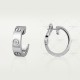 LOVE W5.7mm earrings 1-Diamond White gold