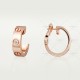 LOVE W5.7mm earrings 1-Diamond Rose gold