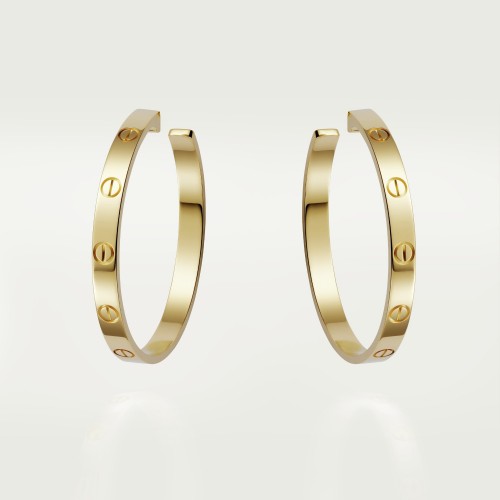 LOVE W3.6mm earrings Yellow gold