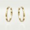 LOVE W3.6mm earrings Yellow gold