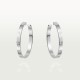 LOVE W3.6mm earrings White gold