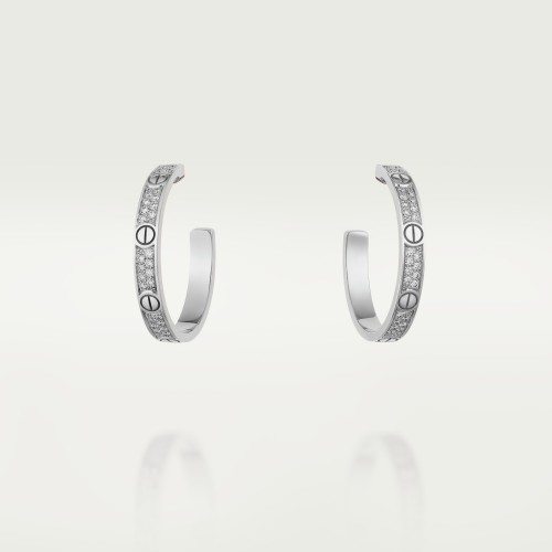 LOVE earrings 48-Diamond White gold