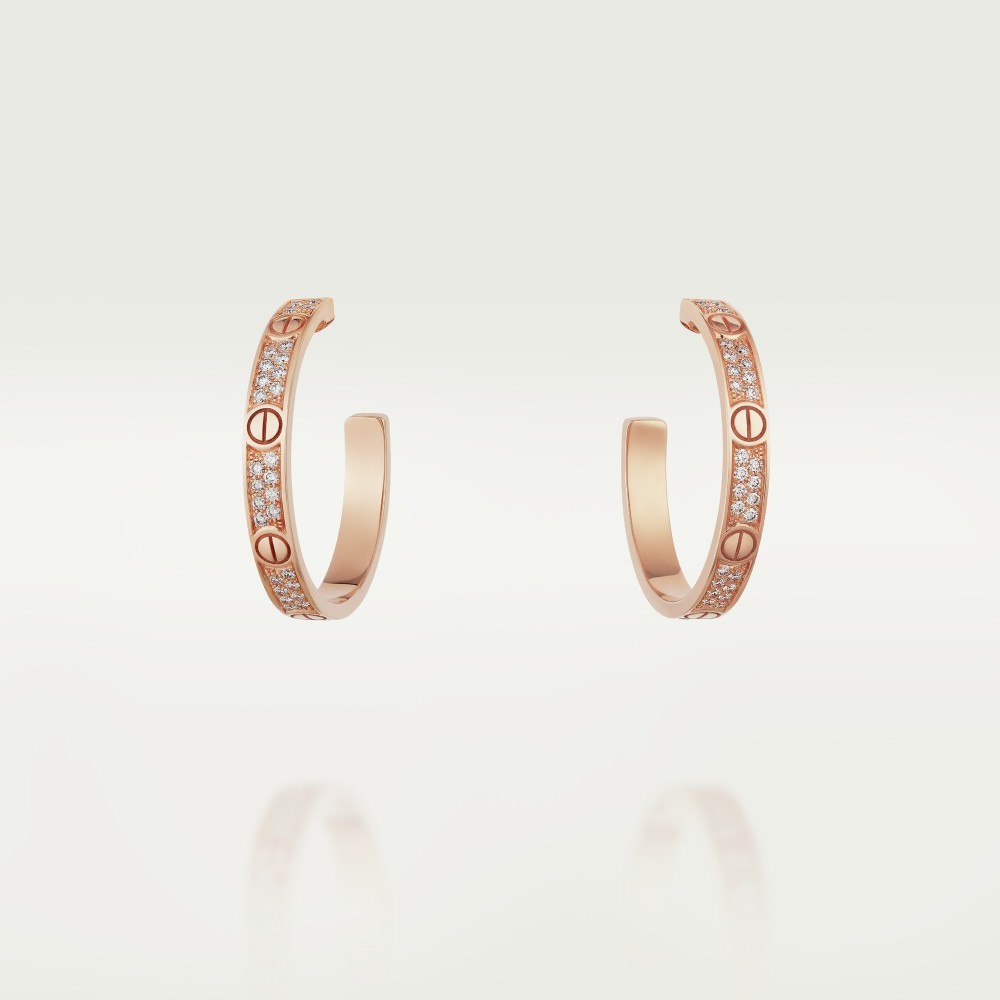 LOVE earrings 48-Diamond Rose gold