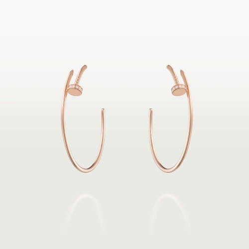 JUSTE UN CLOU W1.8 D40mm earrings 28-Diamond Rose gold