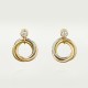 TRINITY D7.3mm earrings 1-Diamond Yellow/White/Rose gold