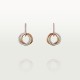 TRINITY earrings 76-Diamond Yellow/White/Rose gold