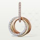 TRINITY earrings 76-Diamond Yellow/White/Rose gold