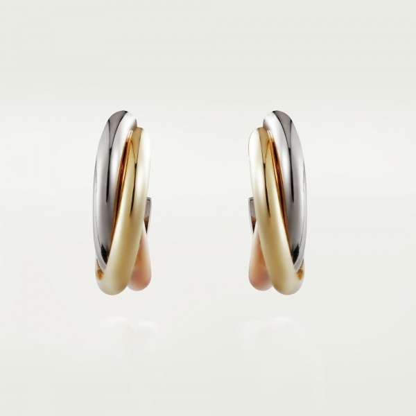 TRINITY D10mm earrings Yellow/White/Rose gold