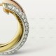 TRINITY D13.4mm earrings 71-Diamond Yellow/White/Rose gold