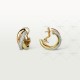 TRINITY D13.4mm earrings 71-Diamond Yellow/White/Rose gold