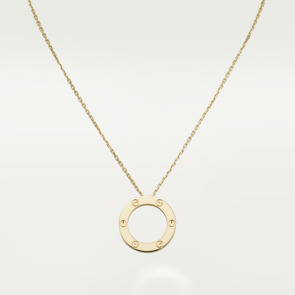 LOVE L420mm/D16mm necklace Yellow gold