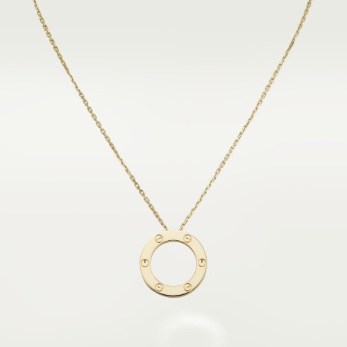 LOVE L420mm/D16mm necklace Yellow gold